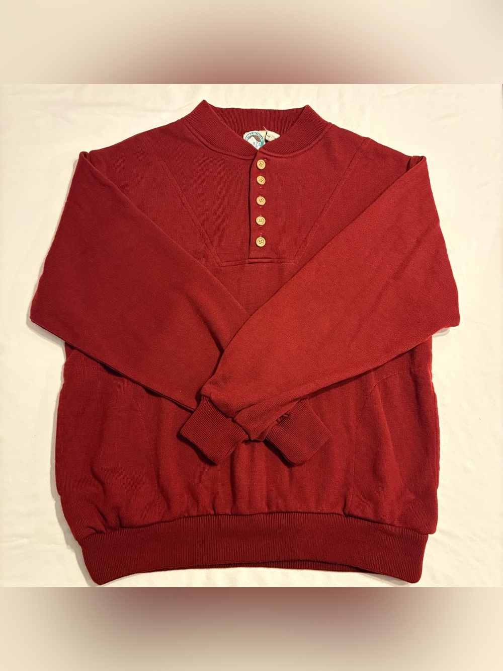 Vintage 90’s Appalachian Trail Henley Pullover Sweater Burgundy 2XL Gorpcore